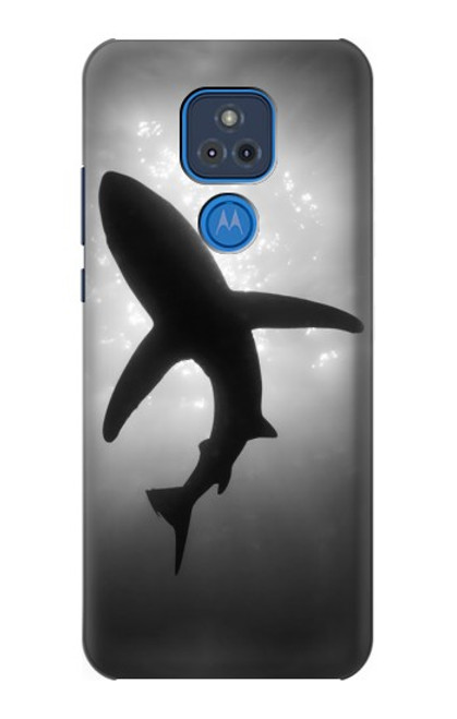 W2367 Shark Monochrome Hard Case and Leather Flip Case For Motorola Moto G Play (2021)