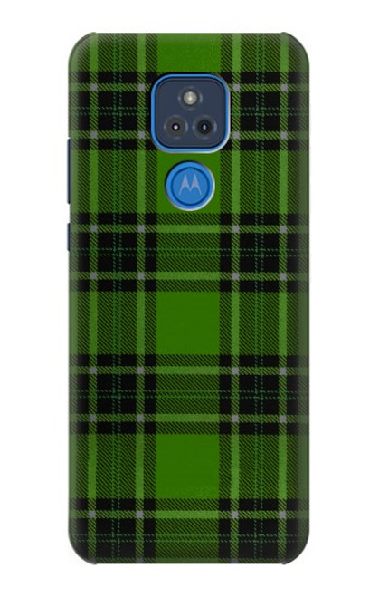 W2373 Tartan Green Pattern Hard Case and Leather Flip Case For Motorola Moto G Play (2021)