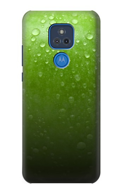 W2475 Green Apple Texture Seamless Hard Case and Leather Flip Case For Motorola Moto G Play (2021)