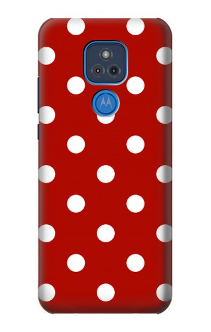 W2951 Red Polka Dots Hard Case and Leather Flip Case For Motorola Moto G Play (2021)