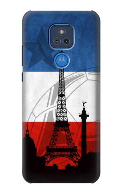 W2980 France Football Soccer Hard Case and Leather Flip Case For Motorola Moto G Play (2021)