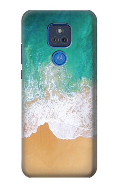 W3150 Sea Beach Hard Case and Leather Flip Case For Motorola Moto G Play (2021)