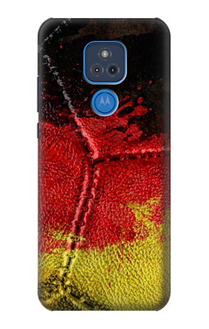 W3303 Germany Flag Vintage Football Graphic Hard Case and Leather Flip Case For Motorola Moto G Play (2021)