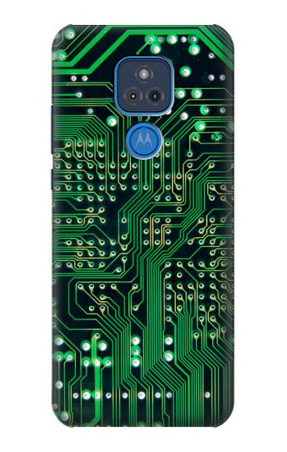 W3392 Electronics Board Circuit Graphic Hard Case and Leather Flip Case For Motorola Moto G Play (2021)