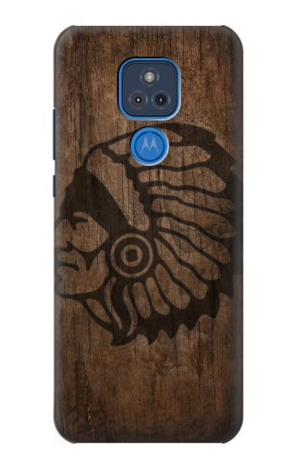 W3443 Indian Head Hard Case and Leather Flip Case For Motorola Moto G Play (2021)