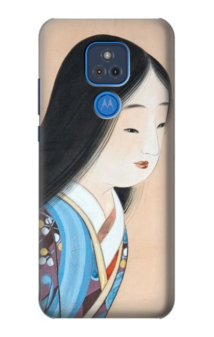 W3483 Japan Beauty Kimono Hard Case and Leather Flip Case For Motorola Moto G Play (2021)