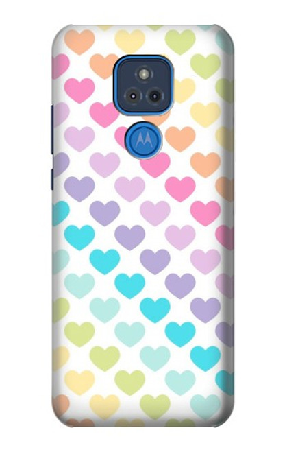 W3499 Colorful Heart Pattern Hard Case and Leather Flip Case For Motorola Moto G Play (2021)