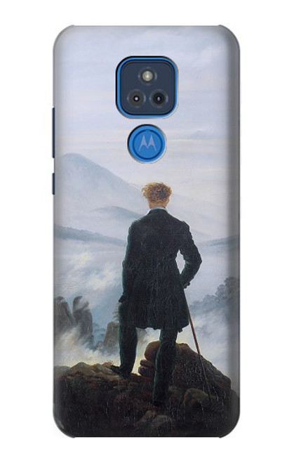 W3789 Wanderer above the Sea of Fog Hard Case and Leather Flip Case For Motorola Moto G Play (2021)