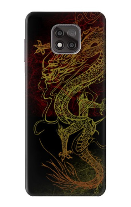 W0354 Chinese Dragon Hard Case and Leather Flip Case For Motorola Moto G Power (2021)