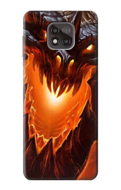 W0414 Fire Dragon Hard Case and Leather Flip Case For Motorola Moto G Power (2021)