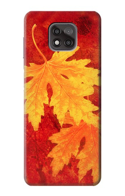 W0479 Maple Leaf Hard Case and Leather Flip Case For Motorola Moto G Power (2021)