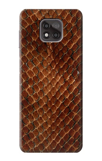 W0555 Snake Skin Hard Case and Leather Flip Case For Motorola Moto G Power (2021)