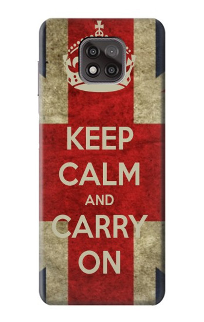 W0674 Keep Calm and Carry On Hard Case and Leather Flip Case For Motorola Moto G Power (2021)