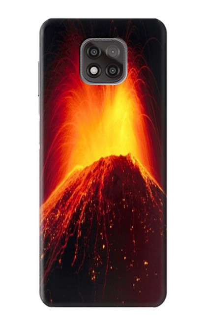 W0745 Volcano Lava Hard Case and Leather Flip Case For Motorola Moto G Power (2021)