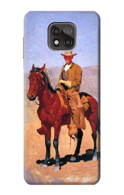 W0772 Cowboy Western Hard Case and Leather Flip Case For Motorola Moto G Power (2021)