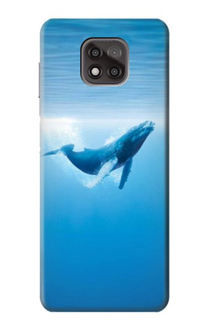 W0843 Blue Whale Hard Case and Leather Flip Case For Motorola Moto G Power (2021)