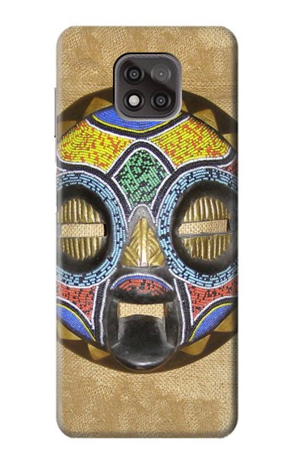 W0965 African Baluba Mask Hard Case and Leather Flip Case For Motorola Moto G Power (2021)