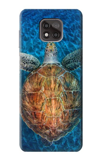 W1249 Blue Sea Turtle Hard Case and Leather Flip Case For Motorola Moto G Power (2021)