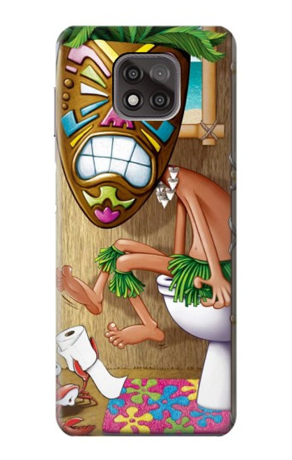 W1702 Tiki Man Toilet Hard Case and Leather Flip Case For Motorola Moto G Power (2021)