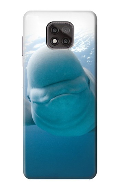 W1801 Beluga Whale Smile Whale Hard Case and Leather Flip Case For Motorola Moto G Power (2021)