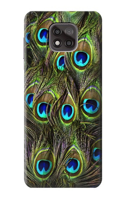 W1965 Peacock Feather Hard Case and Leather Flip Case For Motorola Moto G Power (2021)