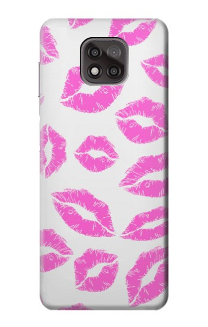 W2214 Pink Lips Kisses Hard Case and Leather Flip Case For Motorola Moto G Power (2021)