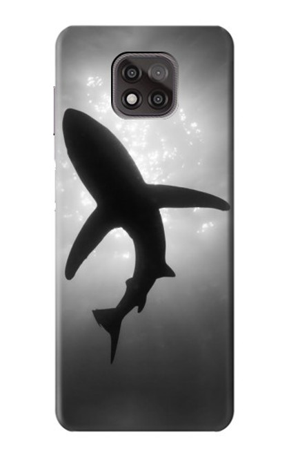 W2367 Shark Monochrome Hard Case and Leather Flip Case For Motorola Moto G Power (2021)