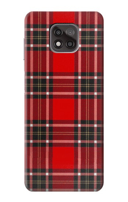 W2374 Tartan Red Pattern Hard Case and Leather Flip Case For Motorola Moto G Power (2021)