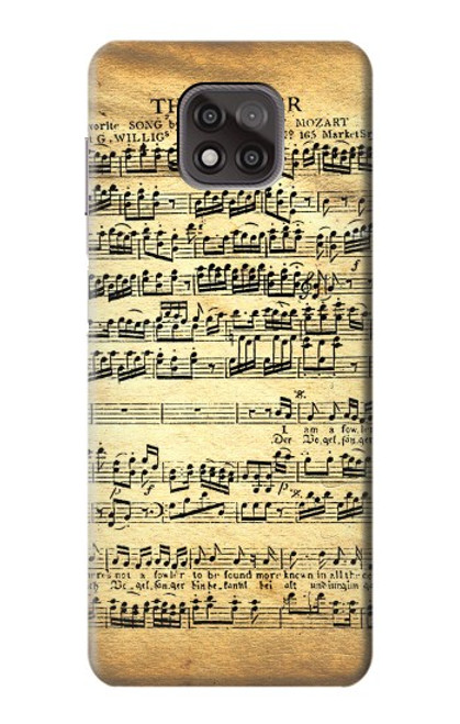 W2667 The Fowler Mozart Music Sheet Hard Case and Leather Flip Case For Motorola Moto G Power (2021)