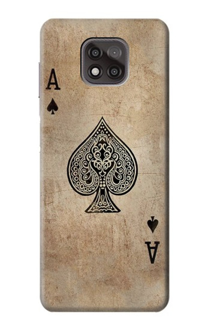 W2928 Vintage Spades Ace Card Hard Case and Leather Flip Case For Motorola Moto G Power (2021)