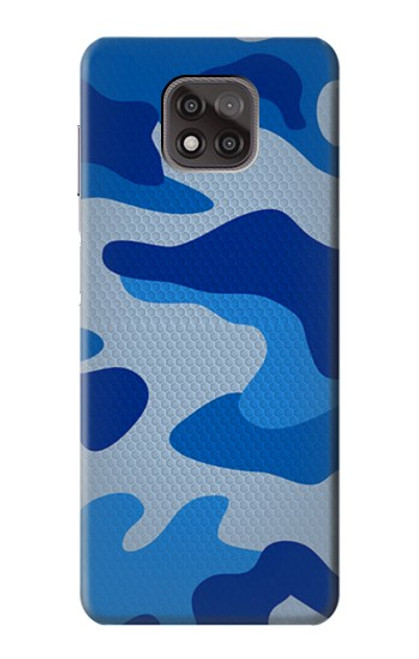 W2958 Army Blue Camo Camouflage Hard Case and Leather Flip Case For Motorola Moto G Power (2021)