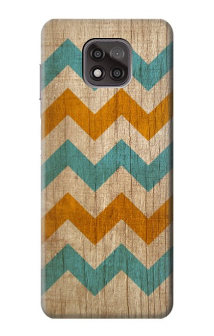 W3033 Vintage Wood Chevron Graphic Printed Hard Case and Leather Flip Case For Motorola Moto G Power (2021)