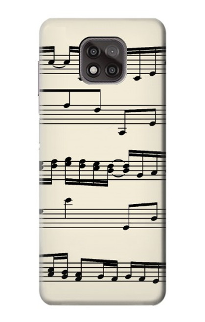 W3082 Music Sheet Hard Case and Leather Flip Case For Motorola Moto G Power (2021)