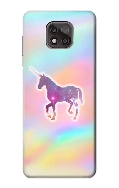 W3203 Rainbow Unicorn Hard Case and Leather Flip Case For Motorola Moto G Power (2021)