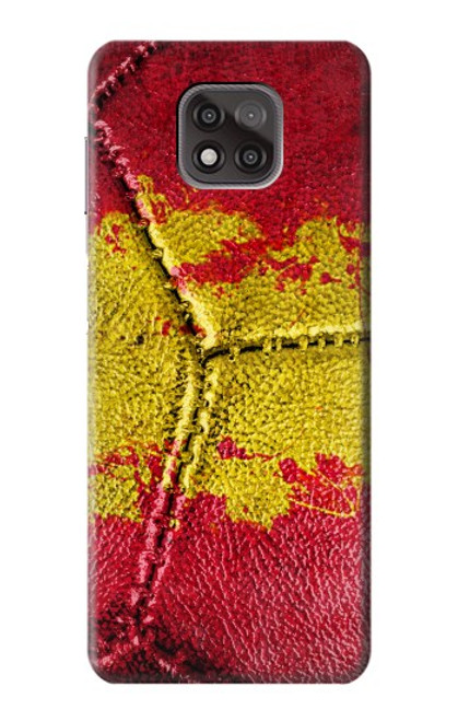 W3315 Spain Flag Vintage Football Graphic Hard Case and Leather Flip Case For Motorola Moto G Power (2021)