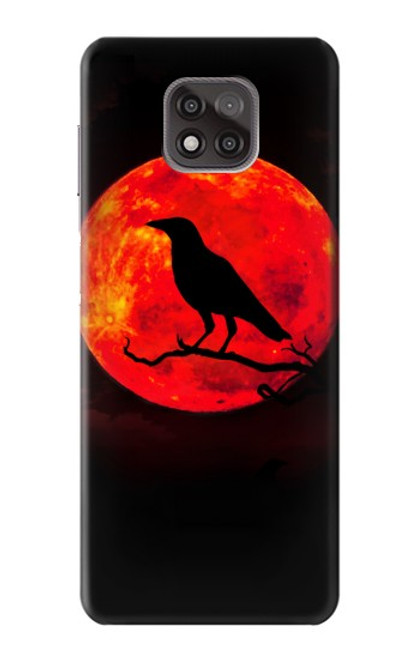 W3328 Crow Red Moon Hard Case and Leather Flip Case For Motorola Moto G Power (2021)