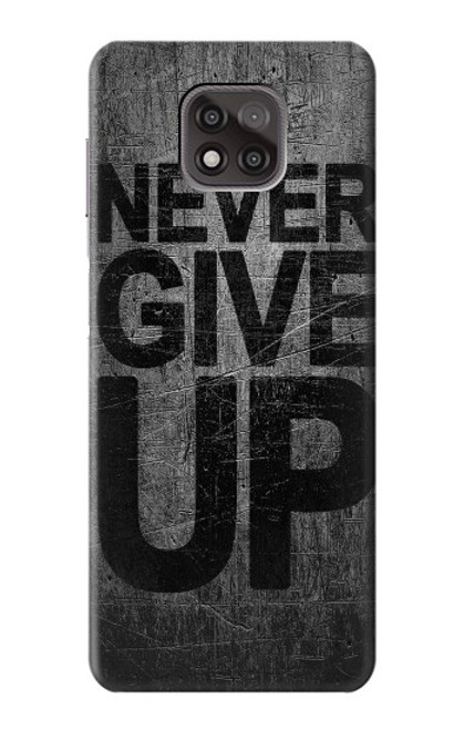 W3367 Never Give Up Hard Case and Leather Flip Case For Motorola Moto G Power (2021)