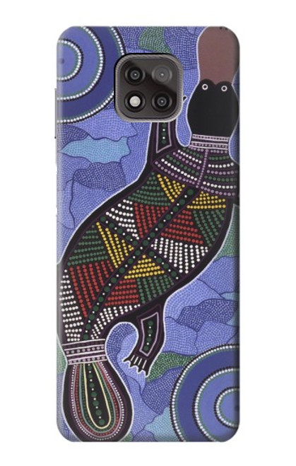 W3387 Platypus Australian Aboriginal Art Hard Case and Leather Flip Case For Motorola Moto G Power (2021)