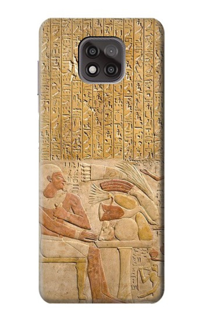 W3398 Egypt Stela Mentuhotep Hard Case and Leather Flip Case For Motorola Moto G Power (2021)