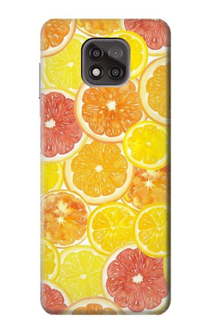 W3408 Lemon Hard Case and Leather Flip Case For Motorola Moto G Power (2021)