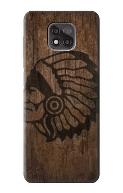 W3443 Indian Head Hard Case and Leather Flip Case For Motorola Moto G Power (2021)