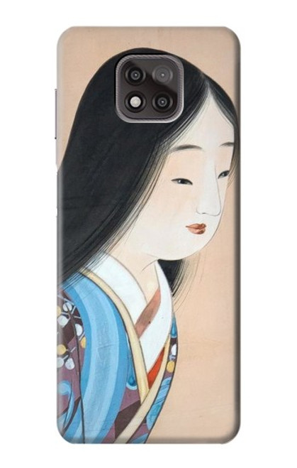 W3483 Japan Beauty Kimono Hard Case and Leather Flip Case For Motorola Moto G Power (2021)