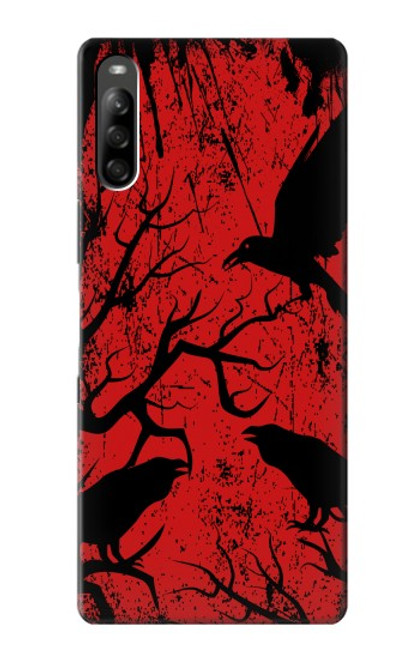 W3325 Crow Black Blood Tree Hard Case and Leather Flip Case For Sony Xperia L5