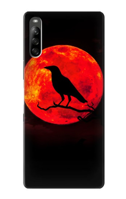 W3328 Crow Red Moon Hard Case and Leather Flip Case For Sony Xperia L5