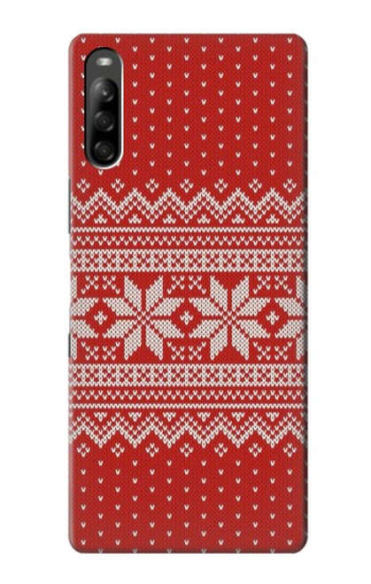 W3384 Winter Seamless Knitting Pattern Hard Case and Leather Flip Case For Sony Xperia L5