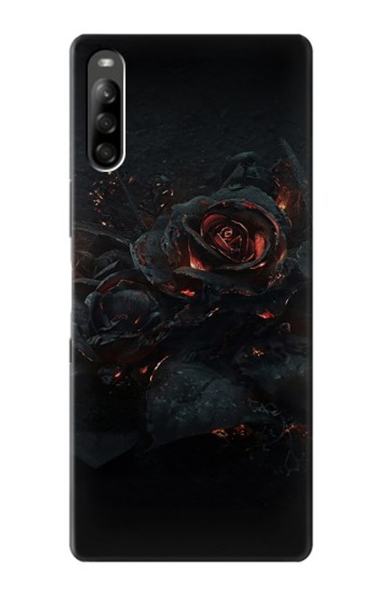 W3672 Burned Rose Hard Case and Leather Flip Case For Sony Xperia L5