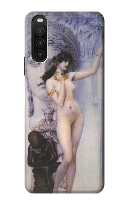 W3353 Gustav Klimt Allegory of Sculpture Hard Case and Leather Flip Case For Sony Xperia 10 III