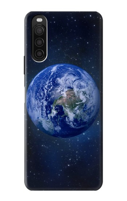 W3430 Blue Planet Hard Case and Leather Flip Case For Sony Xperia 10 III