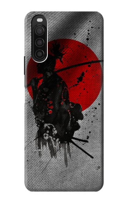 W3517 Japan Flag Samurai Hard Case and Leather Flip Case For Sony Xperia 10 III