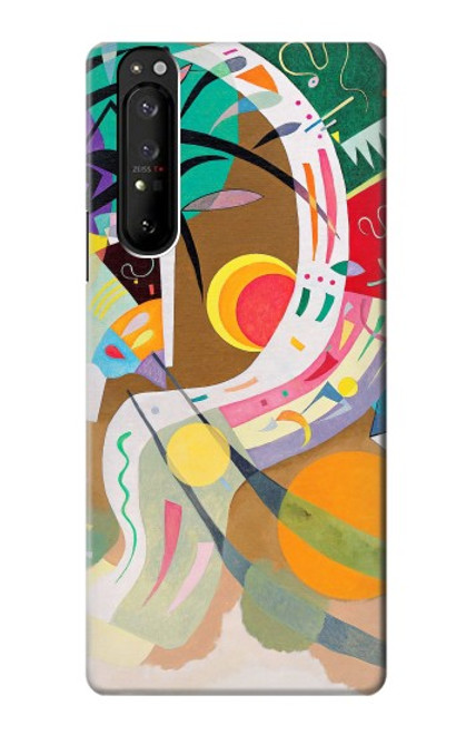 W3346 Vasily Kandinsky Guggenheim Hard Case and Leather Flip Case For Sony Xperia 1 III